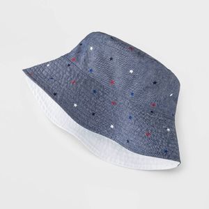Kids' Unisex Americana Reversible Bucket Hat - Cat & Jack Blue